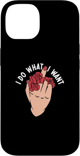 Vista 4 de I Do What I Want Middle Finger Flowers Women Case for iPhone 16