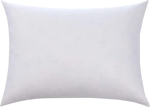 Vista 2 de Relleno de almohada de plumas y plumón de alta calidad, rellenos decorativos, hipoalergénico, funda de algodón, color blanco (12 x 12 pulgadas)