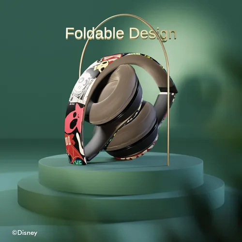 Vista 6 de iJoy Disney La Noche antes de Navidad Jack Sticker - Auriculares Bluetooth plegables inalámbricos con orejeras, micrófono incorporado, diseño