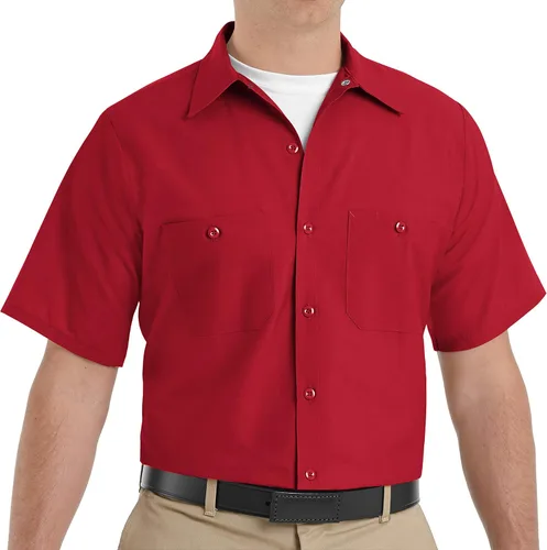Vista 9 de Red Kap Men's Industrial Work Shirt Negro