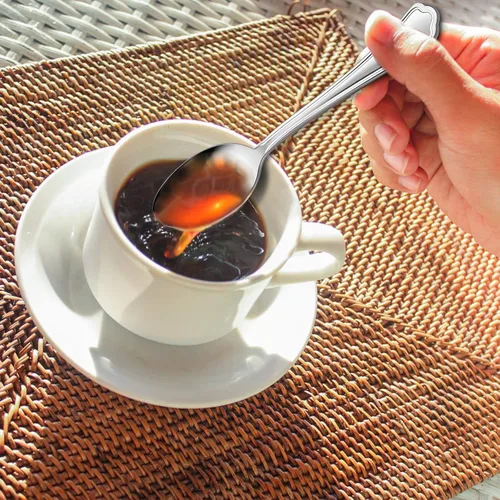 Vista 6 de E-far - Juego de 12 cucharaditas de acero inoxidable de 6.7 pulgadas para cocina o restaurante, no tóxicas y pulidas con espejo, borde festoneado