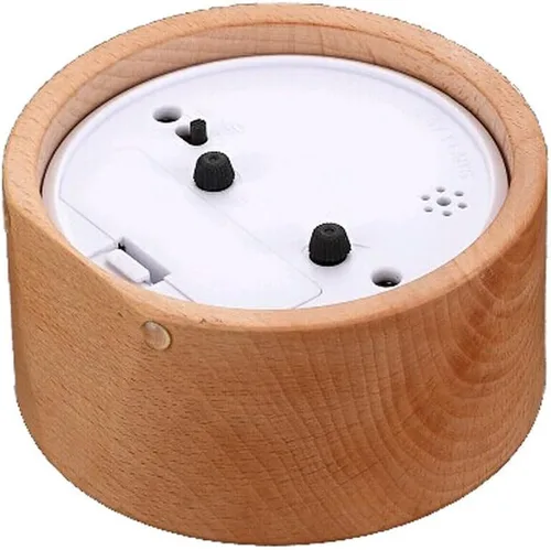 Vista 2 de IREVOOR reloj despertador silencioso para escritorio, redondo, con luz nocturna
