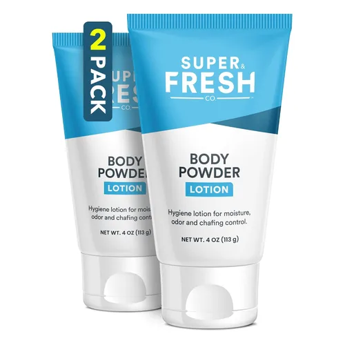 Vista 9 de SweatBlock - Loción en polvo corporal súper fresca, sin talco, antirozaduras, desodorizante, ingredientes naturales, loción corporal en polvo sin
