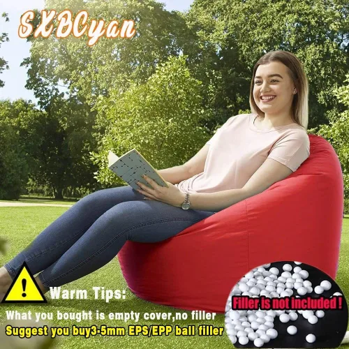 Vista 4 de Funda impermeable para puf para exteriores (sin relleno) para jardín, playa, piscina, puf flotante, puf, silla Oxford para niños y adultos