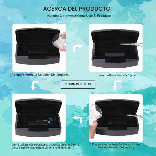 Vista 6 de Caja esterilizadora de herramientas de uñas, bandeja de esterilización de plástico, la caja de desinfección para herramientas de arte de uñas es