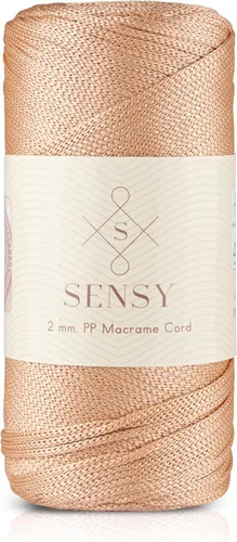 Vista 127 de Sensy Premium 2mm 229.5 metros de cuerda de poliéster 100% cordón de polipropileno Cordón de macramé 2mm Cordón para bolso de crochet Hilo