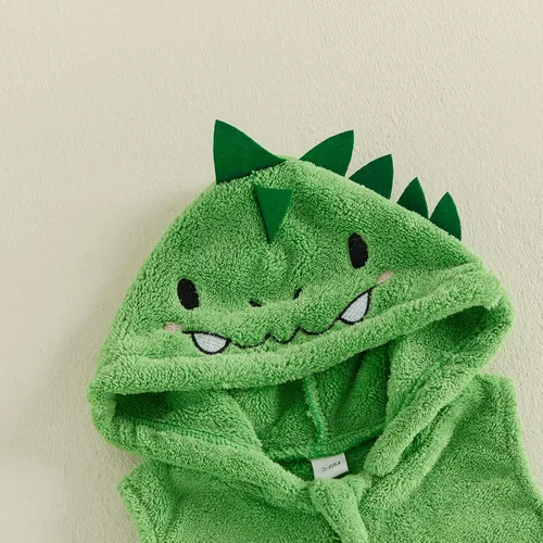 Vista 4 de Disfraz de Halloween para bebé, conjunto de 2 piezas con capucha de Verde (Green-Dinosaur)