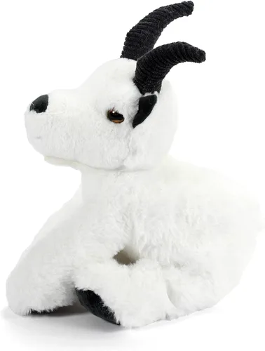 Vista 3 de The Petting Zoo Peluche de cabra de montaña, regalos para niños, animales salvajes de vida silvestre, juguete de peluche de cabra de 9 pulgadas