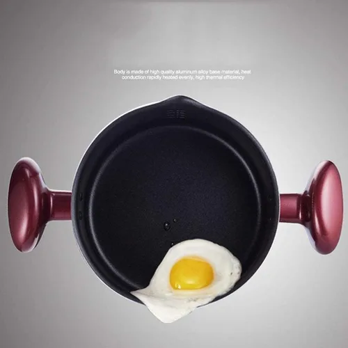 Vista 4 de Wok Sartén para salsas de vidrio, sartén antiadherente para freír con leche, olla multifunción (color : un color)