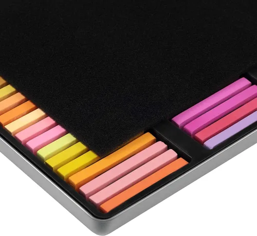 Vista 3 de Soho Urban Artist Juego de 72 cuadrados suaves y delgados para bocetos en colores pastel – Ricamente pigmentados, colores vibrantes suaves