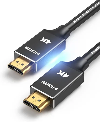 Vista 11 de Capshi Cable HDMI 4K, 3 pies/3.3 ft, soporte HDMI 2.0, HDR10, 18 Gbps, cable blindado HD de alta velocidad, negro, macho a hombre, para TV