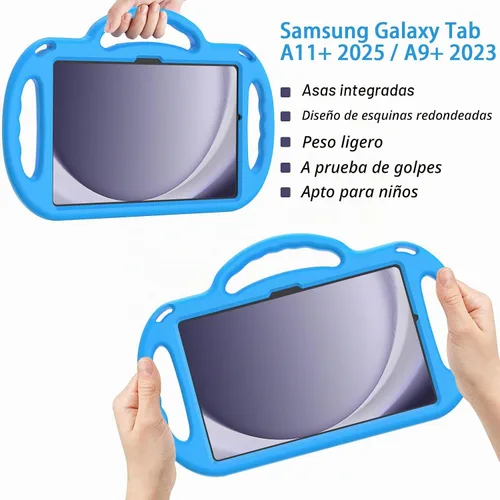 Vista 7 de LTROP Funda para Samsung Galaxy Tab A11 Plus 2025 / A9 Plus 2023 de 11 pulgadas con asa de correa para el hombro y soporte, funda a prueba de golpes