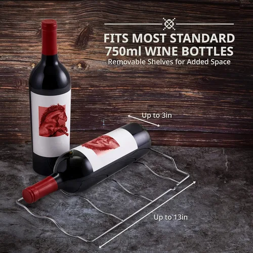 Vista 5 de Ivation Refrigerador de vino con compresor de 14 botellas con cerradura Gran bodega independiente para vino tinto, blanco, champán o espumoso