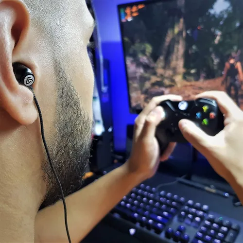 Vista 6 de Auriculares con cable Ludos Clamor, auriculares intraaurales, 5 años de garantía, auriculares con micrófono, auriculares con aislamiento de ruido