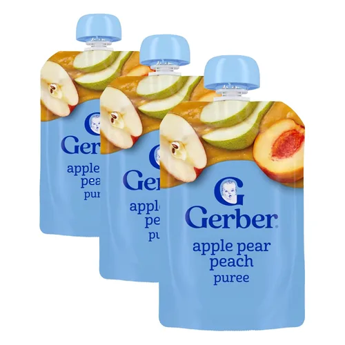 Vista 13 de Gerber Stage 2 - Bolsa de puré de manzana y mango y fresa, 3.5 onzas