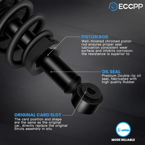 Vista 4 de ECCPP Puntales completos de resorte para Ford Expedition, 2003-2006 para Ford Expedition, 2003-2006 para Lincoln Navigator Struts Amortiguadores