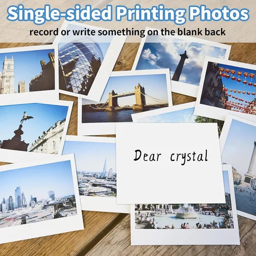 Vista 5 de Reastar Papel fotográfico de 5 x 7 pulgadas, 100 hojas de papel brillante para impresora fotográfica, papel de imagen de secado instantáneo