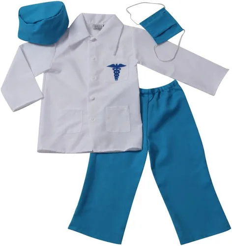 Vista 2 de Disfraz de médico azul para niños Ropa quirúrgica para niños, abrigo de médico para niños, disfraz de médico, vestido de médico, abrigo de médico