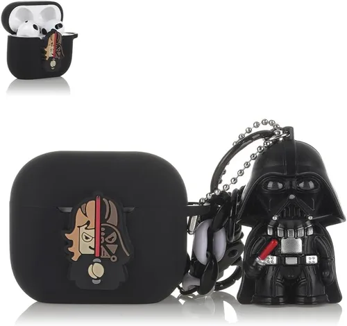 Vista 11 de Funda para AirPods de tercera generación con mosquetón de cordón para muñeca, bonita funda protectora de silicona a prueba de golpes con múltiples