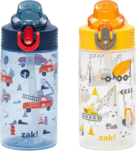 Vista 31 de Zak Designs Teenage Mutant Ninja Turtles - Botella de agua para niños para la escuela o viajes, paquete de 2 botellas de agua de plástico duradero