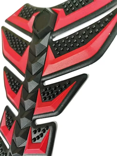 Vista 2 de Protector universal 3D de goma lateral de goma roja compatible con Honda CBR1000RR CBR600RR Suzuki GSXR 750 600 1000 Hayabusa GIXXER Kawasaki ZX6R
