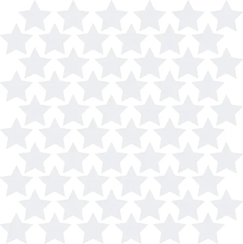 Vista 14 de LiteMark Calcomanías de vinilo mate extraíbles con diseño de estrella Blanco