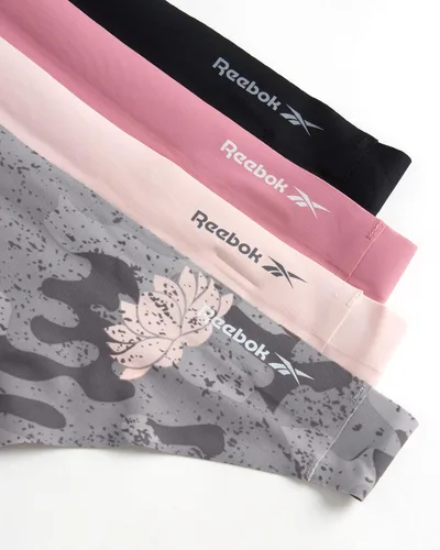 Vista 2 de Reebok Ropa interior para mujer - Bragas elásticas de rendimiento (8 unidades)