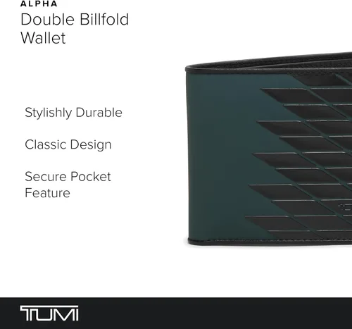 Vista 2 de TUMI Billetera doble verde oscuro talla única, Verde oscuro, Doble Billetera