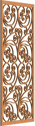 Vista 62 de 9 3/8"W x 24 3/8"H x 1/4"T Marilla Decorativos Paneles de Pared de Madera Calado, Abedul