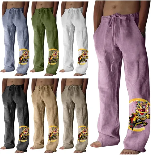 Vista 5 de GIERIDUC Pantalones deportivos para hombre Pantalones deportivos para hombre con bolsillos con cremallera para hombre, pantalones de vestir marrón