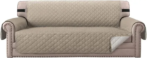 Vista 36 de Funda impermeable para sofá biplaza, protector de sofá acolchado para sofá de 2 asientos, protector de muebles antideslizante para perros y mascotas