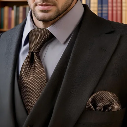 Vista 81 de S&W SHLAX&WING Conjunto de corbata de color sólido y pañuelo de bolsillo para hombre