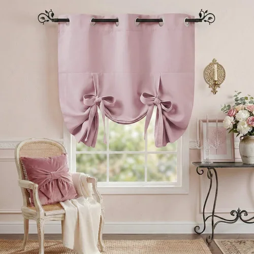 Vista 14 de Pony Dance Cenefa Enrollable Beige - Cenefa de Ventana para Cocina Cortina Enrollable con Ojales para Decoración del Hogar Cenefa Ajustable, 42''An
