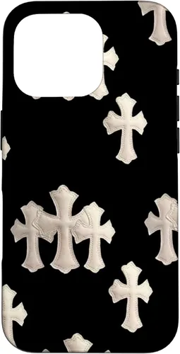 Vista 20 de Funda en blanco y negro con cruces para iPhone 17