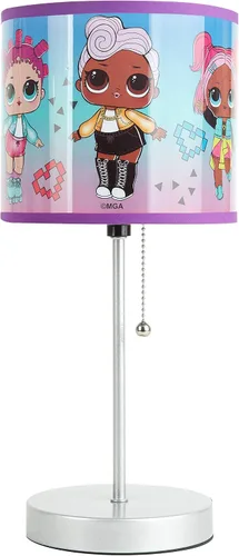 Vista 22 de Lámpara de mesa para niños Frozen 2 con cadena de tracción, metal, pantalla decorativa impresa temática Multicolor
