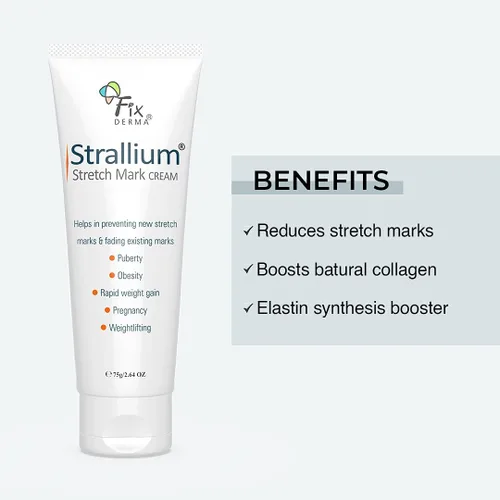 Vista 3 de Grah Fixderma Strallium - Crema para estrías, elimina las estrías del embarazo, eliminación de cicatrices y crema hidratante, removedor de estrías