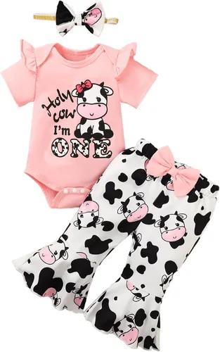Vista 15 de Traje de primer cumpleaños para niña - Holy Cow I'm One