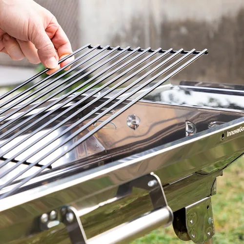 Vista 8 de Barbacoa Plegable de Acero Inoxidable para Carbón ExelQ InnovaGoods