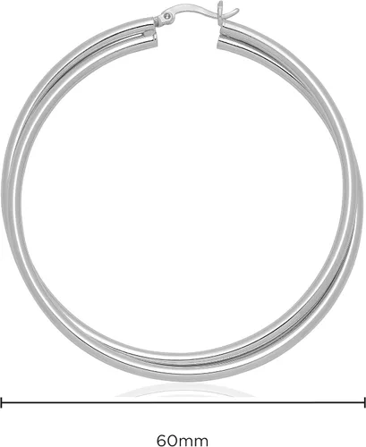 Vista 13 de Milla Crossover Twisted Hoop Earrings for Women – Hypoallergenic Silver or Gold Statement Hoops – Lightweight & Easy to Wear