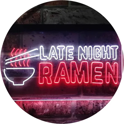 Vista 13 de ADVPRO Letrero de neón LED de doble color para ramen japonés de ramen, azul y rojo, 12 "x 8.5" st6s32-i3305-br
