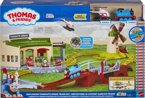 Vista 6 de Thomas & Friends Juego de tren explorando Tidmouth Sheds de Fisher-Price