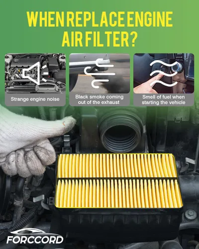 Vista 6 de Paquete de 2 filtros de aire de motor Compatible con Nissan Armada 2022-17, INFINITI QX80 2023-14, QX56 2013-11. Reemplazo de filtro de aire