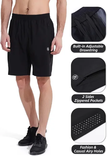 Vista 3 de HIFEOS Pantalones cortos deportivos para hombre, pantalones cortos de entrenamiento para correr, tenis, gimnasio, 5, 7, 9 pulgadas, cómodos