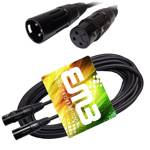 Vista 14 de EMB Audio - Cable de altavoz blindado profesional XLR macho a hembra para uso con DJ, hogar, micrófono, instrumento y altavoz