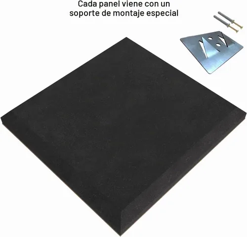 Vista 4 de Panel acústico difuso de absorción de sonido, «onda» para estudio de grabación Laminado en madera, (paquete de 4): (Negro)