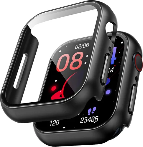 Vista 18 de TAURI - Juego de 2 carcasas rígidas para Apple Watch Series 11/10 42mm, con protector de pantalla de vidrio templado de PC, [resistente a arañazos]
