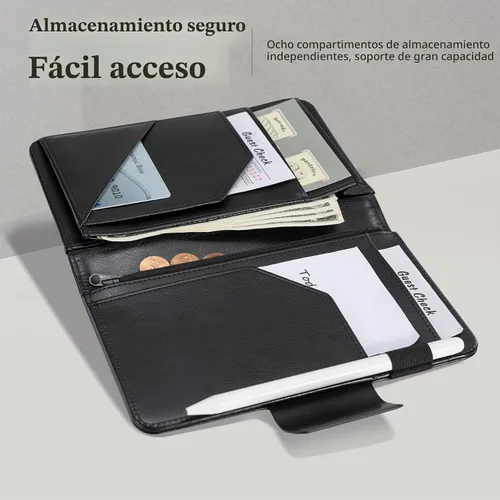 Vista 3 de CoBak - Libreta prémium con 8 bolsillos A-Elite-Negro