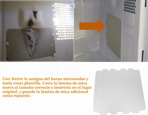 Vista 4 de 2 láminas universales para microondas y placas de mica (4.25 x 3.9 pulgadas) High Temperature Heat Insulation Board, Waveguide Cover fits for Galanz