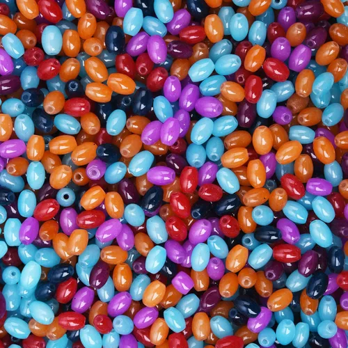 Vista 17 de HAAMIIQII Cuentas espaciadoras de piedra libre de jade rojo de 0.394 a 0.630 pulgadas, cuentas sueltas para la fabricación de joyas, pulseras