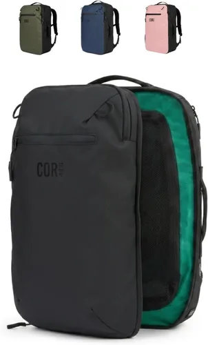 Vista 20 de COR Surf - Mochila de viaje aprobada para vuelo, de cabina, para laptop Mochila de equipaje de fin de semana para negocios, unisex, 28 l